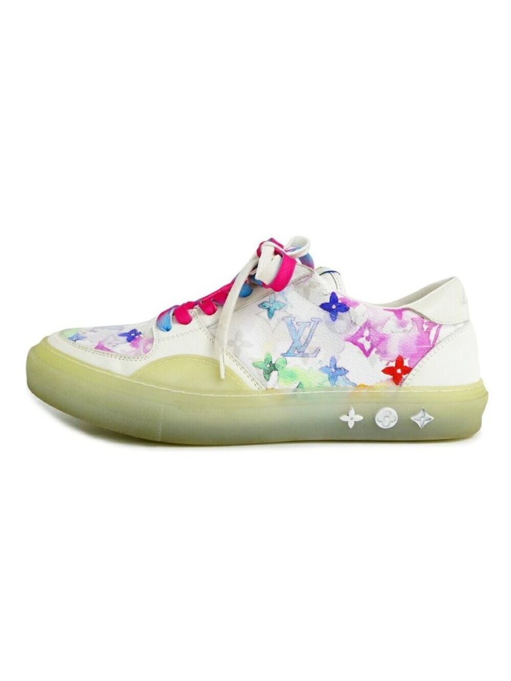 Louis Vuitton Original Line Sneakers Monogram Water Color 8.0 White Multicolor